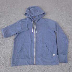 Vuori Halo Performance Hoodie 2.0 Women Large Blue Shirt Full Zip Dreamknit Gym
